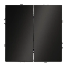 Изображение Выключатель 2-клавишный Voltum S70 Metal, антрацит (механизм + накладка)
